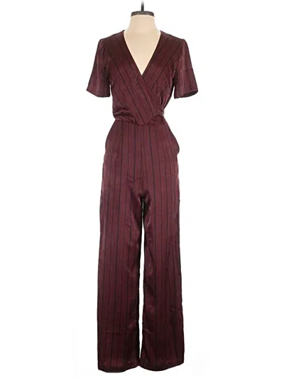 Pre-owned Joa Jumpsuit In Burgundy