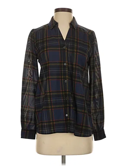 Pre-owned Joa Long Sleeve Blouse In Blue