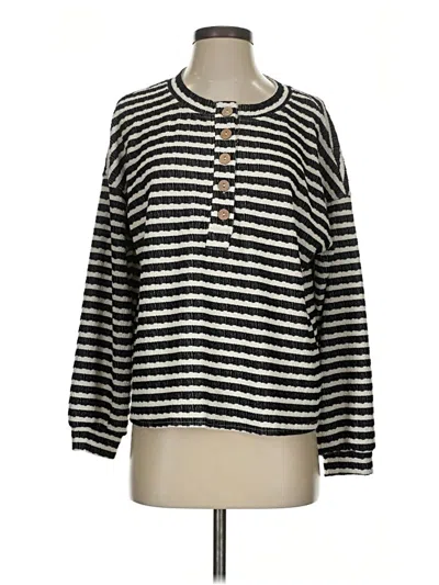 Pre-owned Joa Long Sleeve Henley Shirt In Gray