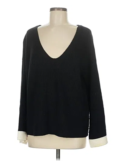 Pre-owned Joa Pullover Sweater In Black