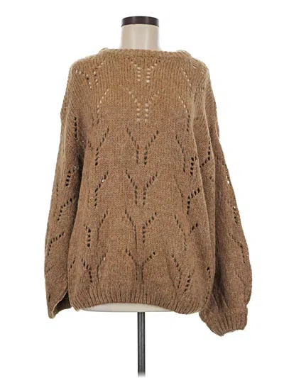 Pre-owned Joa Pullover Sweater In Brown