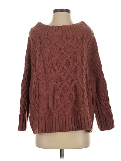 Pre-owned Joa Pullover Sweater In Burgundy