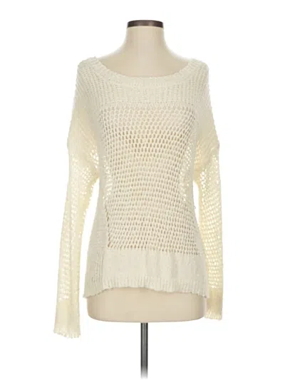 Pre-owned Joa Pullover Sweater In White