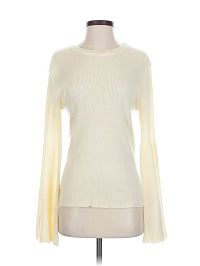 Pre-owned Joa Pullover Sweater In White