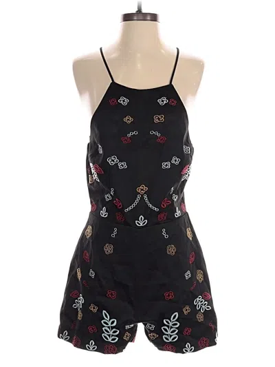 Pre-owned Joa Romper In Black