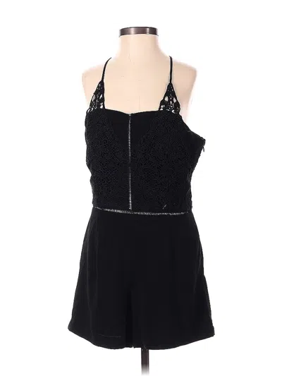 Pre-owned Joa Romper In Black