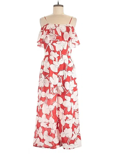 Pre-owned Joa Romper In Red