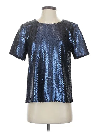 Pre-owned Joa Short Sleeve Blouse In Blue