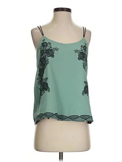 Pre-owned Joa Sleeveless Blouse In Green