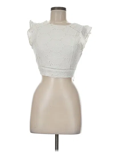 Pre-owned Joa Sleeveless Blouse In Ivory