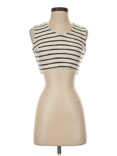 Pre-owned Joa Sleeveless Top Ivory Halter Neckline Tops In White