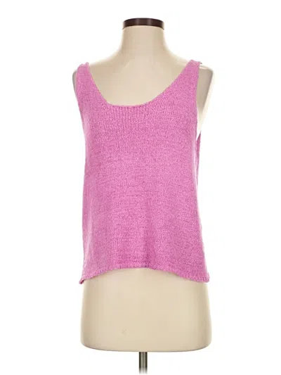Pre-owned Joa Sleeveless Top Pink Scoop Neck Tops