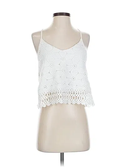 Pre-owned Joa Sleeveless Top White Halter Neckline Tops