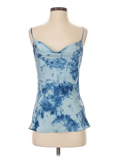 Pre-owned Joa Tank Top Blue Strapless Neckline Tops