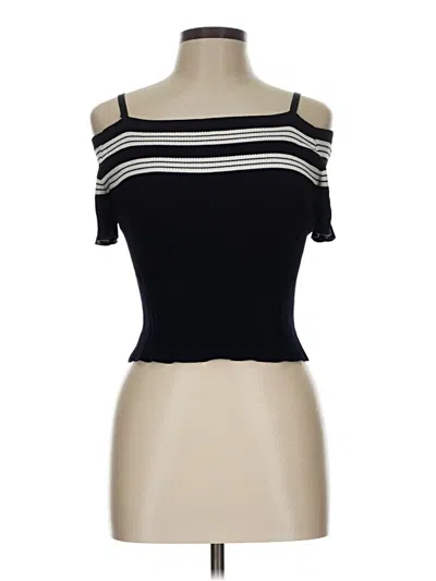 Pre-owned Joa Tube Top Black Strapless Neckline Tops