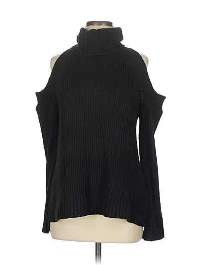 Pre-owned Joa Turtleneck Sweater In Black