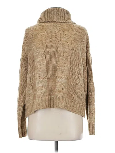 Pre-owned Joa Turtleneck Sweater In Tan
