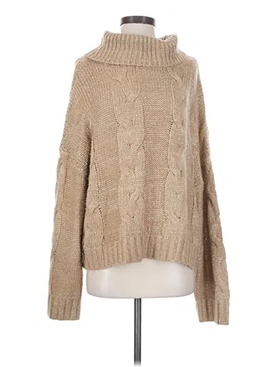 Pre-owned Joa Turtleneck Sweater In Tan