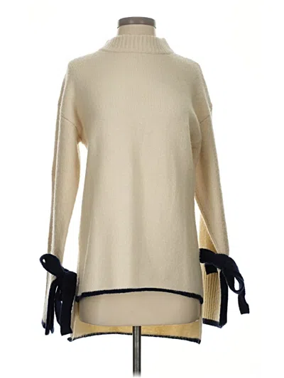 Pre-owned Joa Turtleneck Sweater In White