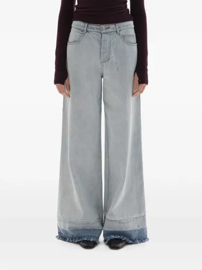 Joaen Adrianne Wide-leg-jeans Mit Fransen In Blue