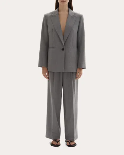 Joaen Women's Ila Wool Peaked Lapel Blazer In Gray