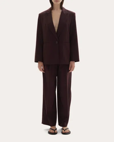 Joaen Women's Ila Wool Peaked Lapel Blazer In Purple