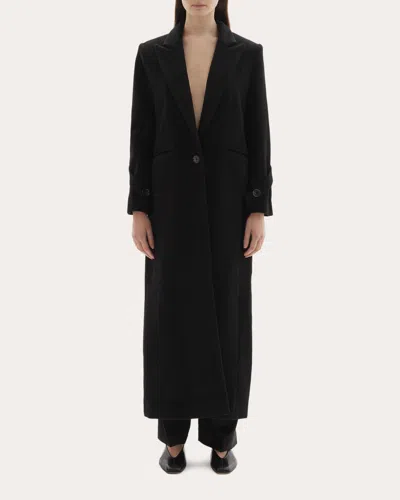 Joaen Women's Mylah Wool Cashmere Single-breasted Coat In Black