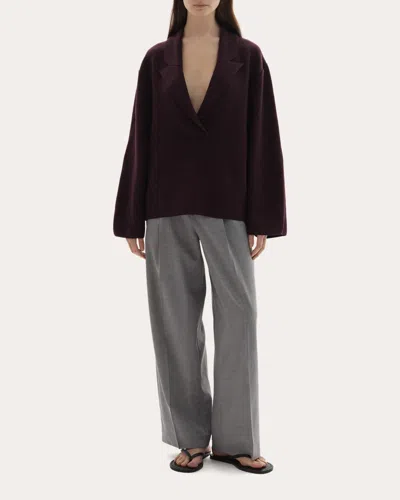 Joaen Women's Thea Wool Knit Blazer Sweater In Purple