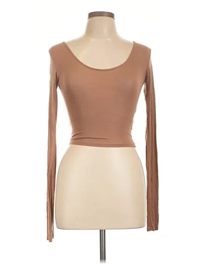 Pre-owned Joah Brown Long Sleeve T-shirt In Brown