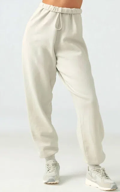 Joah Brown Oversized Jogger Pants In Sahara In White