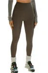 Joah Brown Second Skin Legging In Sueded Carob