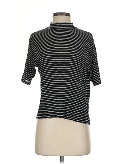 Pre-owned Joah Brown Short Sleeve Turtleneck In Black