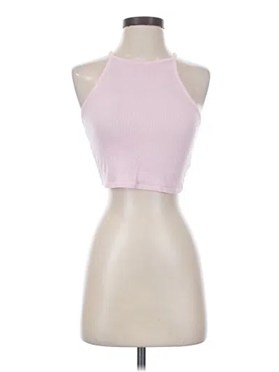 Pre-owned Joah Brown Tank Top Pink Halter Neckline Tops
