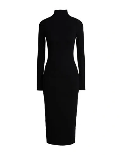Joah Brown Woman Midi Dress Black Size Xs/s Rayon, Elastane