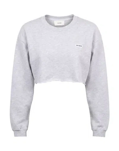 Joah Brown Woman Sweatshirt Light Grey Size S/m Cotton, Elastane In Gray