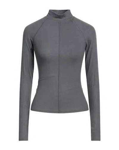 Joah Brown Woman T-shirt Charcoal Size M/l Rayon, Elastane In Gray