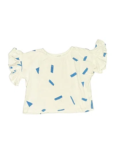 Pre-owned Joah Love Kids' Short Sleeve Blouse In White