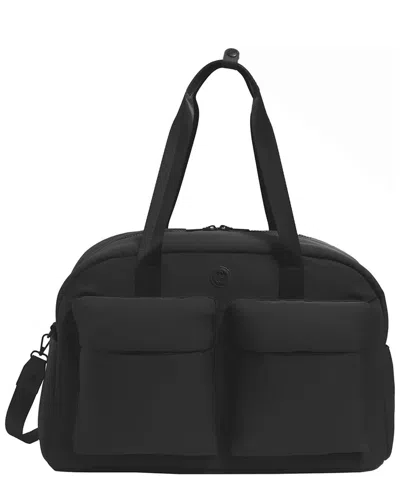 Joan & David 21in High Density 2 Pocket Sport Nylon Duffel Bag In Black