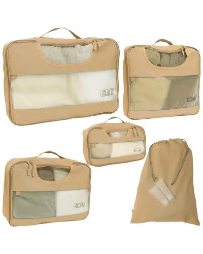 Joan & David 6pc Travel Packing Cube Set In Brown