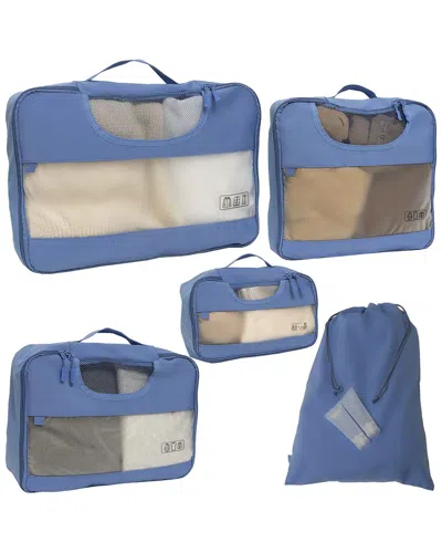 Joan & David 6pc Travel Packing Cube Set In Blue