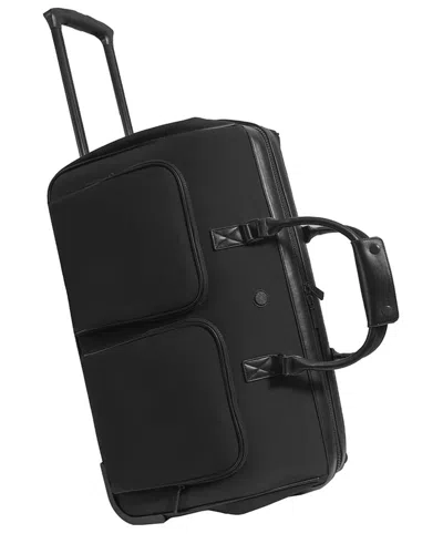 Joan & David Max Studio The Atlas 22in Sport Nylon Rolling Duffel In Black