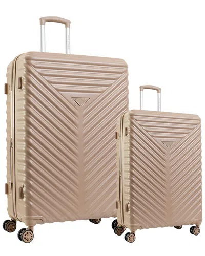 Joan & David Max Studio The Auckland Abs 2pc Hard-sided Luggage Set In Brown