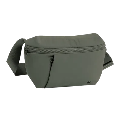 Joan & David Sport Nylon Passport Front Pocket Belt Bag - Sage In Green