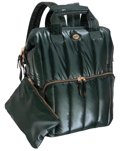 Joan & David Tubular Quilted Metallic Puffer Nylon 18in Workbook Backpack