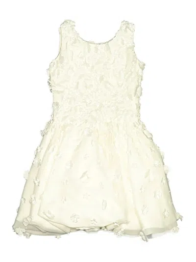 Pre-owned Joan Calabrese Kids' Dress In Ivory