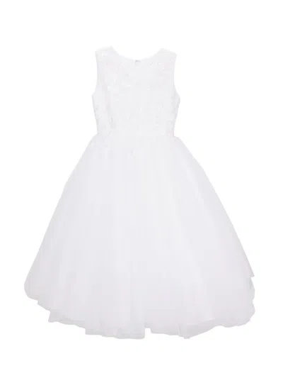 Joan Calabrese Kids' Little Girl's & Girl's Macis Communion Beaded Dress In White
