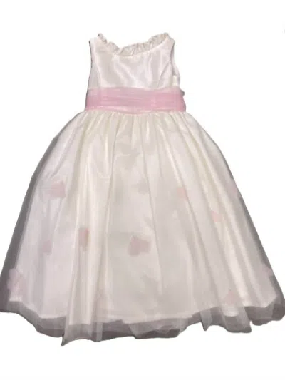 Joan Calabrese Kids' Toddler Fancy Petal Dress In Ivory In Pink
