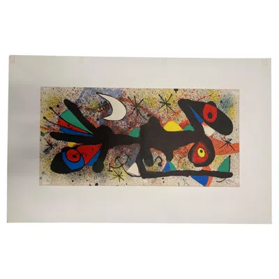 Pre-owned Joan Miró , "composition", 1974, Abstract Lithograph Print, Signed In Plate In Sand