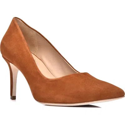 Joan Oloff Deborah Pointed Toe Pump In Autumn Suede