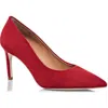 Joan Oloff Deborah Pointed Toe Pump In Red Hot Kiss
